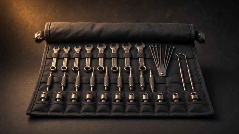 Illustration of a D'Addario Guitar Maintenance Kit - AI-generated, not a photo of the exact product