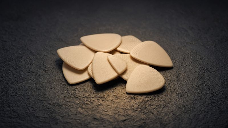 Illustration of a Jim Dunlop LT/MD Variety Pack PVP101 (12 picks) - AI-generated, not a photo of the exact product