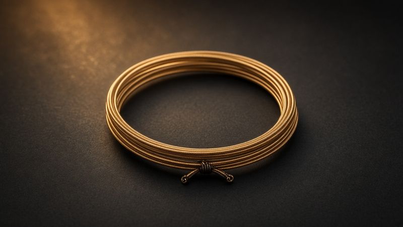 Illustration of a Elixir Acoustic 80/20 Bronze NANOWEB Light .012-.053 (11052) - AI-generated, not a photo of the exact product