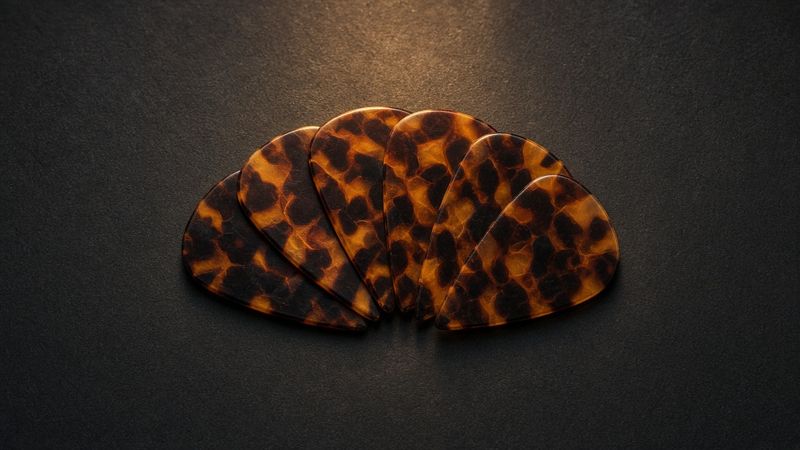 Illustration of a Fender 351 Shape Celluloid Picks - AI-generated, not a photo of the exact product