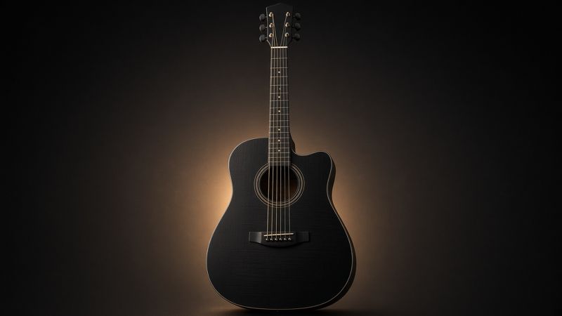 Illustration of a Fender CD-60SCE Dreadnought - AI-generated, not a photo of the exact product