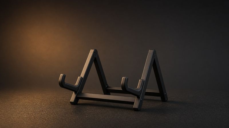Illustration of a Fender Universal A-Frame Electric Guitar Stand - AI-generated, not a photo of the exact product