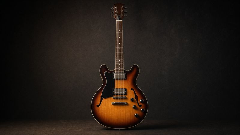 Illustration of a Gibson ES-335 - AI-generated, not a photo of the exact product