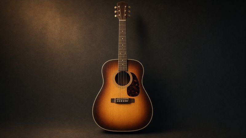 Illustration of a Gibson J-45 Standard - AI-generated, not a photo of the exact product