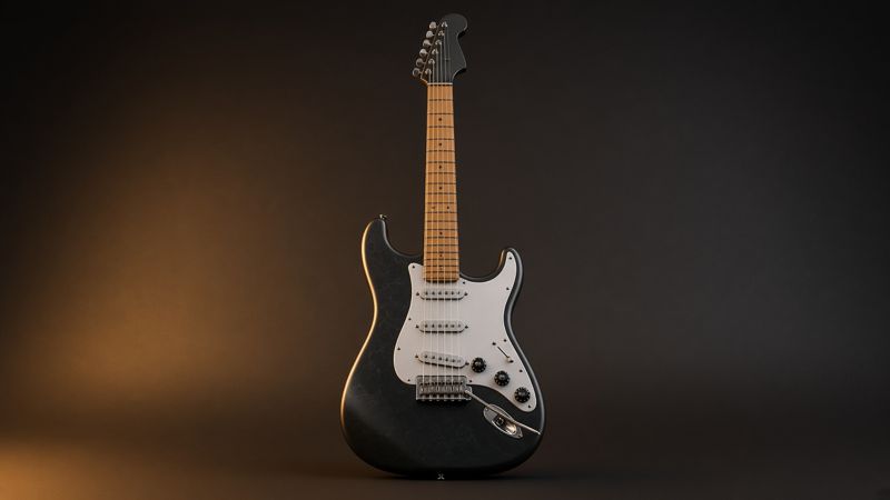 Illustration of a Squier Sonic Stratocaster - AI-generated, not a photo of the exact product